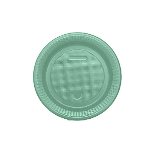Prato Descartável Plástico Verde Perolado Sobremesa 10uni