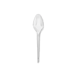 Colher Descartável Plástico Cristal Sobremesa 50uni Triktrik