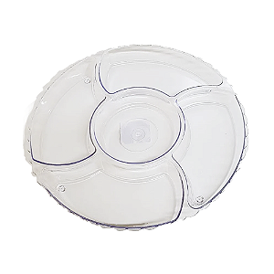 Petisqueira Transparente Acrilico 5 Divisórias Decorativa