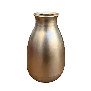 VASO COGUMELO GRANDE DOURADO