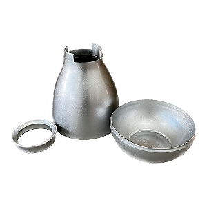 Vaso Cogumelo Médio Só Boleiras Decorativo Festa Prata