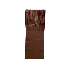 Papel De Seda Franjas Embalagem Balas Marrom 48unid Junco