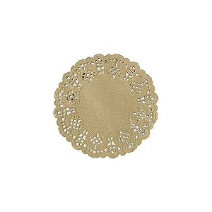 Mini Papel Doilie Rendado Kraft Decoração 11,4 cm 24uni
