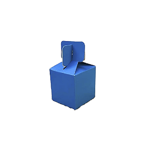 Caixa Lembrancinha Decoração Desmontada Papel Azul 8un