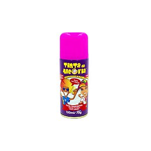 Tinta Alegria Para Colorir Cabelos Spray Rosa 120ml Festas