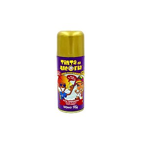 Tinta Alegria Para Colorir Cabelos Spray Ouro 120ml Festas