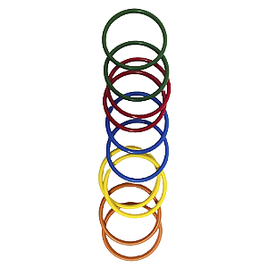 Jogo de Argolas Coloridas Plástico 10 cm Brincadeiras 10un