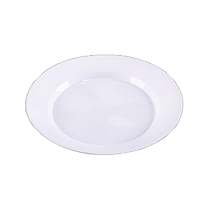 Prato Redondo Grande Refeição Branco Descartável 10uni