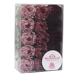 Forminha Bela Decora Doces Tons Rosa Para Doces 30 uni
