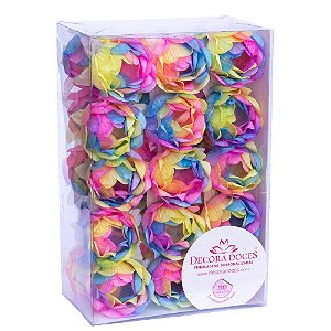 Forminha Bela Decora Doces Tie Dye Candy Color Doces 30 uni