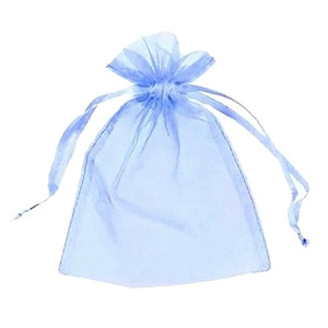 Saco Organza Azul Embalagem Lembrancinha 15x18 10un
