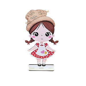 Display Adesivo Festa Junina Menina Caipira Totem Decorativo