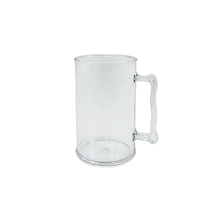 Caneca Transparente Acrílico Com Alça 350ml