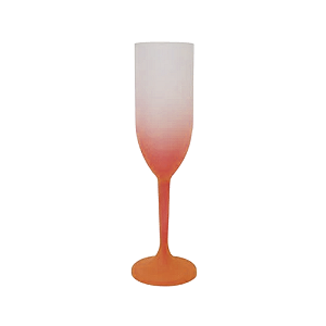 Taça De Champagne Degradê Laranja Acrílico Decoração