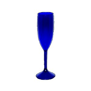 Taça De Champagne Azul Escuro Acrílico Decoração