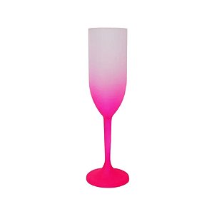 Taça De Champagne  Degradê Rosa Acrílico Decoração