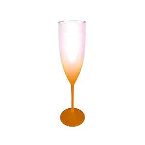 Taça De Champagne Degradê Coral Acrílico Decoração