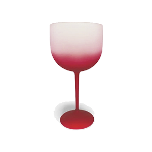 Taça De Gin Vermelho Fosco Acrílica 600ml Decoração Lembrança
