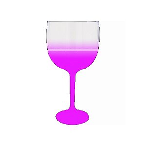 Taça De Gin Degradê Roxo Acrílica 600ml Decoração Lembrança