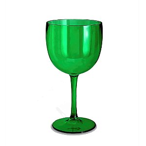 Taça De Gin Verde Transparente Acrílica 600ml Decoração Lembrança