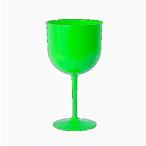 Taça De Gin Lisa Verde Neon Acrílica 600ml Decoração Lembrança