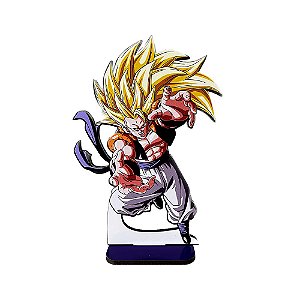 Display Adesivo Dragon Ball Goku Loiro Decoração Totem Placa