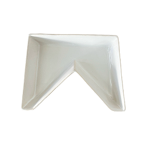 Bandeja Porcelana Festa Junina Bandeirinha Decoração Branco