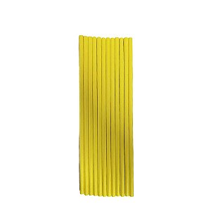 Canudo Liso Amarelo De Papel Artlille 12un 19CM