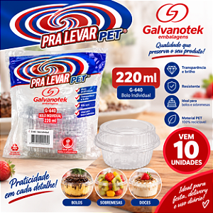 Embalagem G645 Plástica Mini Doce 120ml Transparente 10un