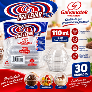 Embalagem G641 Plástica Brigadeiro Individual Transparente 30un