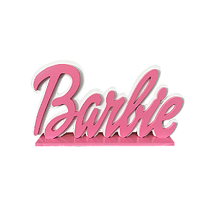 Palavra Boneca MDF Rosa Com Fundo Decoração Enfeite