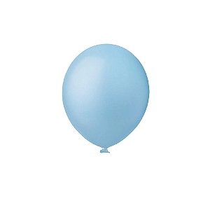 Balão Happy Day Prime Azul Claro 12" Bexiga Decoração 25unid