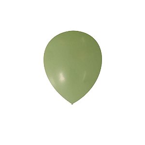 Balão Happy Day Prime Verde Eucalipto 12" Bexiga Decoração 25un