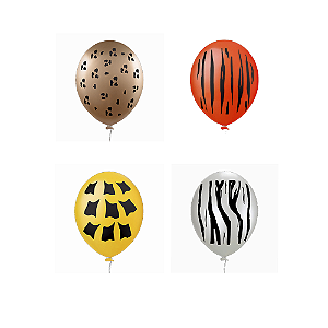 Balão Happy Day Temático Safari Sortidos 11" Bexiga 25unid