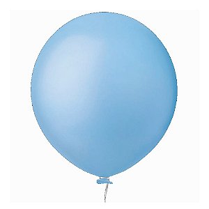 Balão Happy Day Azul Claro 16" Bexiga Decoração 10unid