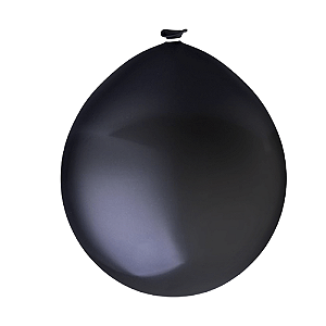 Balão Happy Day Big 350 Liso Preto Bexiga Brincar Decorar