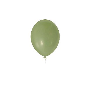 Balão Happy Day Verde Eucalipto 9" Bexiga Decoração 50un
