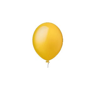Balão Happy Day Amarelo Gema 9" Bexiga Decoração 50unid