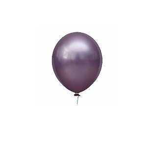Balão Happy Day Aluminio Lilás 9" Bexiga 25unid