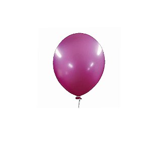 Balão Happy Day Aluminio Fucsia 9" Bexiga 25unid