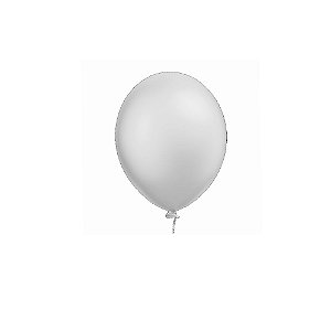 Balão Happy Day Perolado Prata 9" Bexiga 25unid Decoração