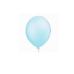 Balão Happy Day Perolado Candy Azul Claro 9" Bexiga 25unid