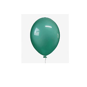 Balão Happy Day 9" Cristal Verde Esmeralda Bexiga 30unid