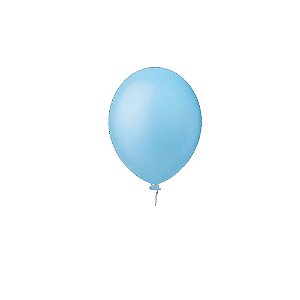 Balão Happy Day Liso Azul Claro 8" Bexiga Decoração 50unid