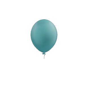 Balão Happy Day Liso Azul Tiffany 8" Bexiga Decoração 50unid