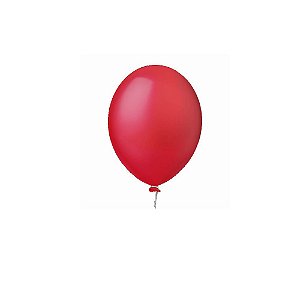 Balão Happy Day Liso Vermelho Paixão 8" Bexiga Decoração 50un