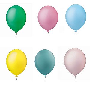 Balão Happy Day Liso Candy Colorys 8" Bexiga Decoração 50un