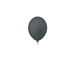 Balão Happy Day Liso Cinza 5" Bexiga Decoração 50unid