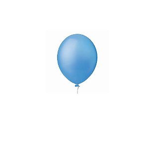 Balão Happy Day Liso Azul Celeste 5" Bexiga Decoração 50unid