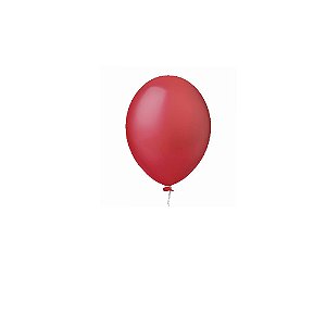 Balão Happy Day Liso Vermelho Paixão 5" Bexiga Decoração 50un